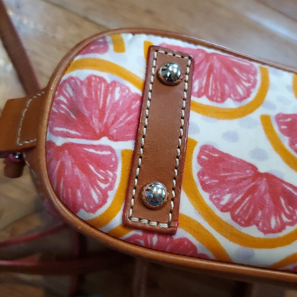 Dooney & Bourke Pomelo Bitsy Grapefruit Print Women's Bag - Orange and Pink - Picture 15 of 15